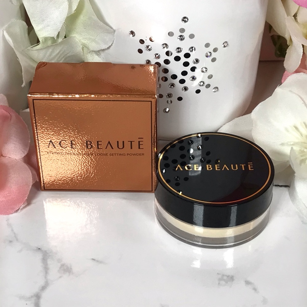 🔴 3/$15! ACE BEAUTE Effortless Radiance Loose Setting Powder MINI in Fair *BNIB